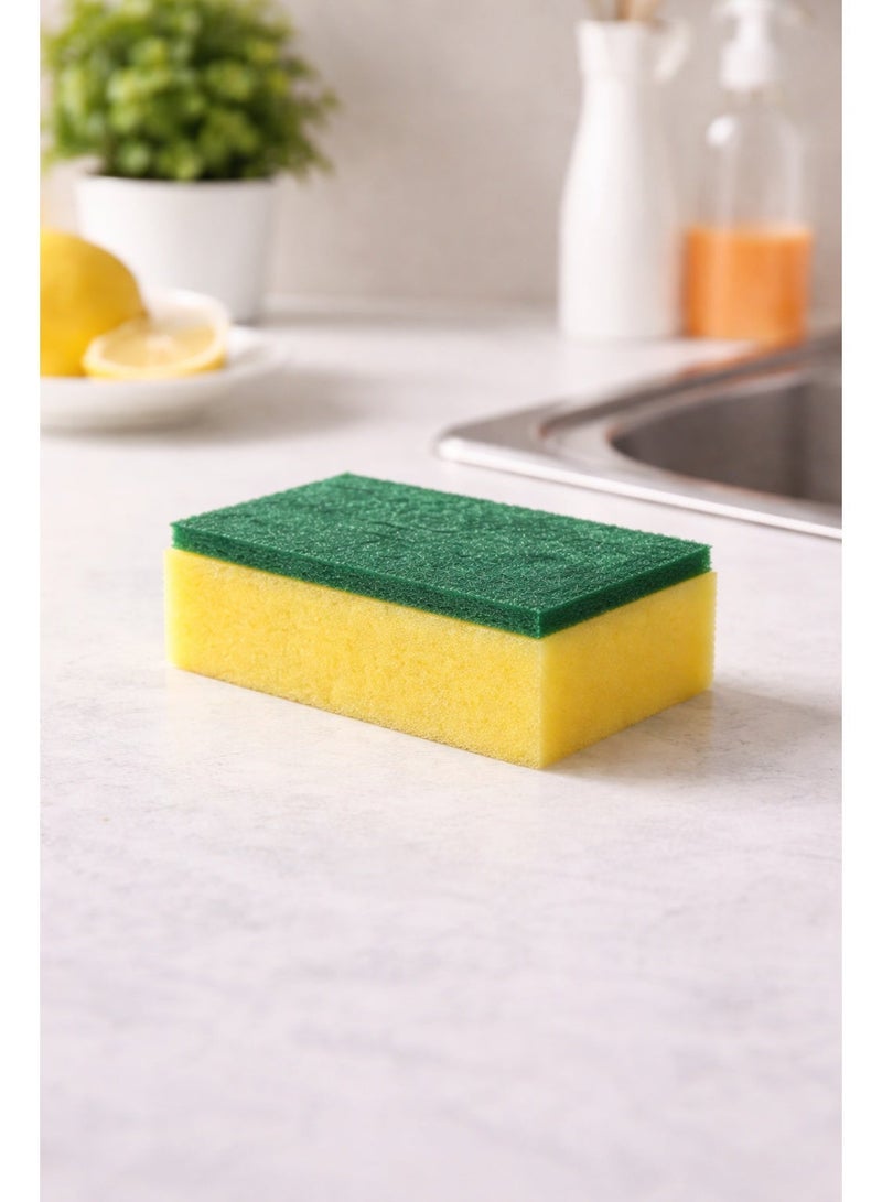Multi-Purpose Kitchen Scrub Sponge with Scouring Pad - Image 1